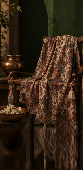 Kalamkari Dupatta, Rust